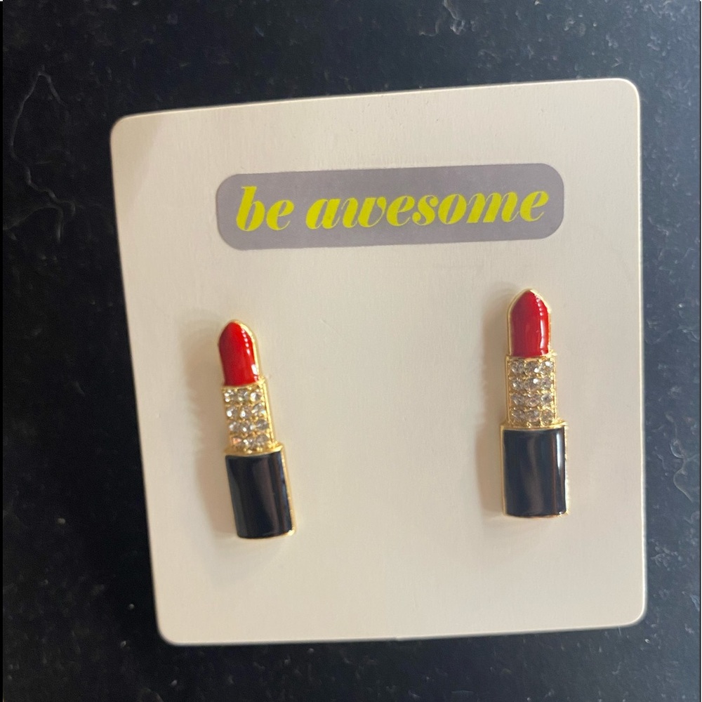 LUV 💖 LIPSTICK 💄 EARRINGS 💄